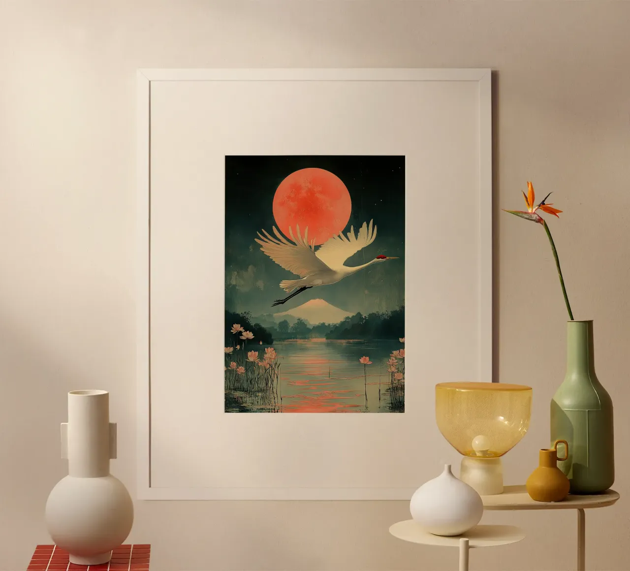 Ali silenziose, richiamo forte poster con telaio in alluminio da Ukiyo Visions