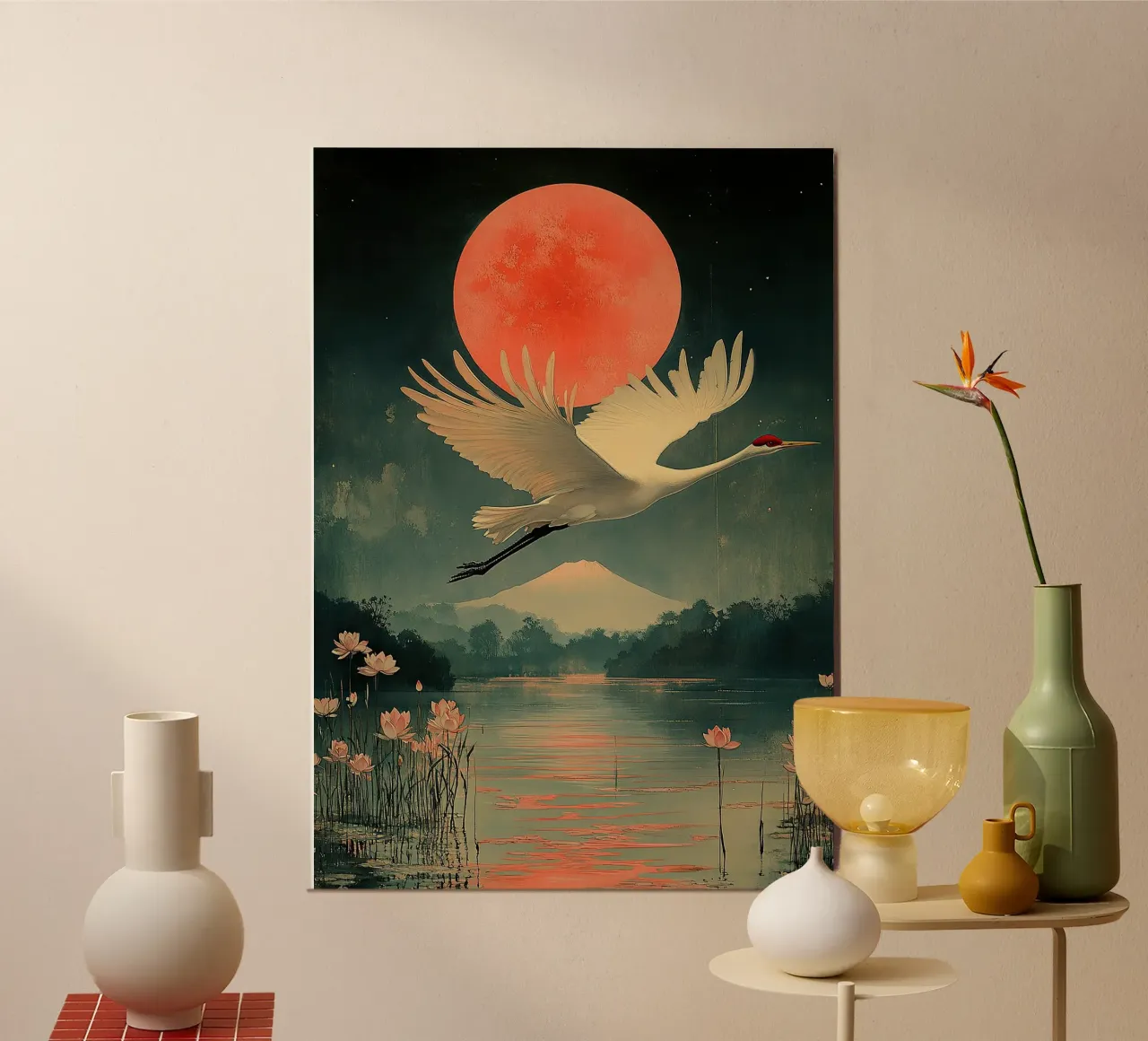 Ali silenziose, richiamo forte poster con telaio in alluminio da Ukiyo Visions