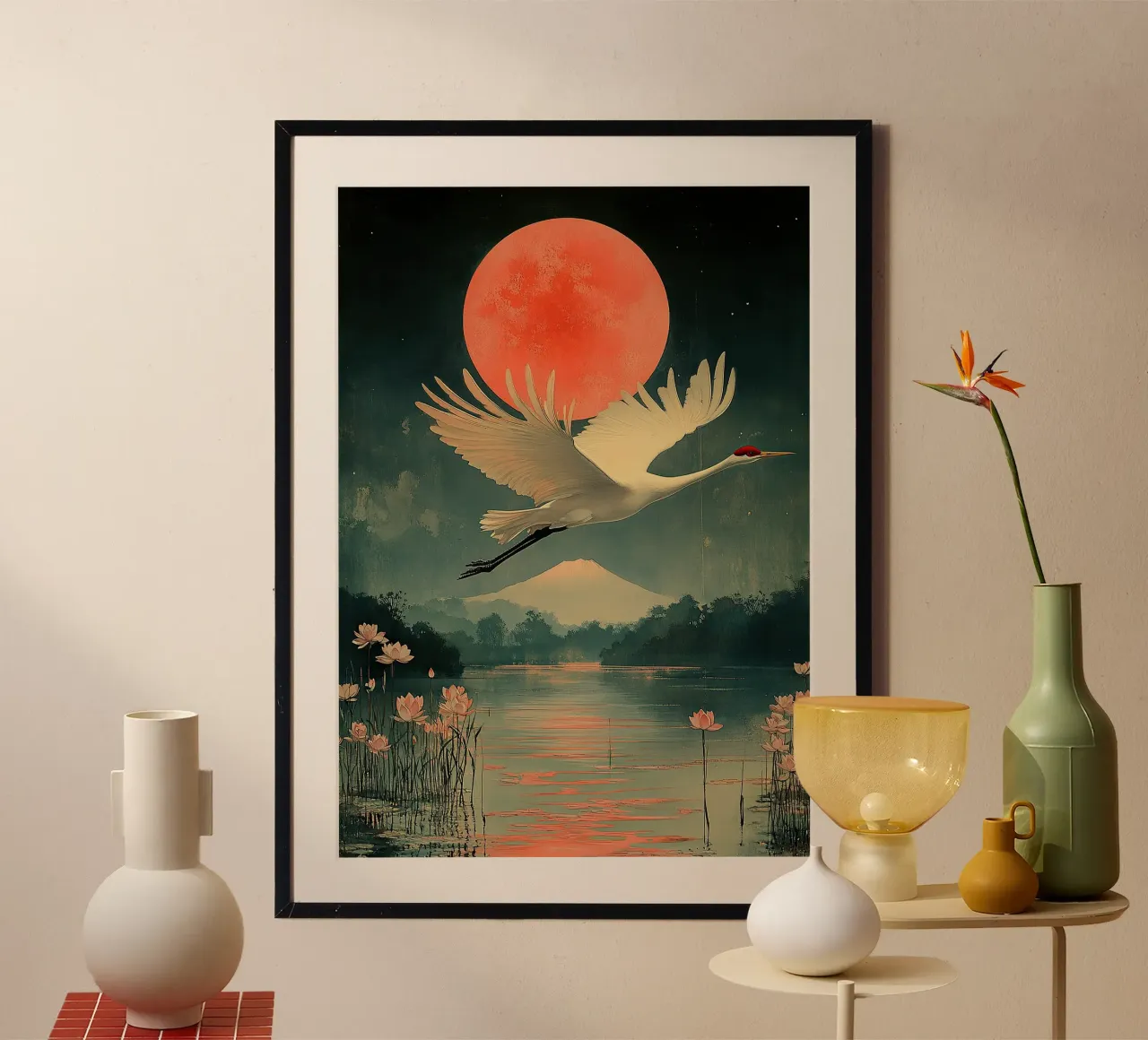 Ali silenziose, richiamo forte poster con telaio in alluminio da Ukiyo Visions