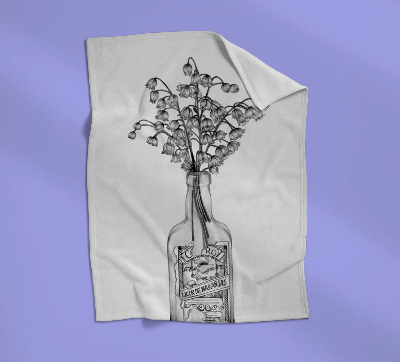 Les Fleurs 3 coperta in pile da The White Deer