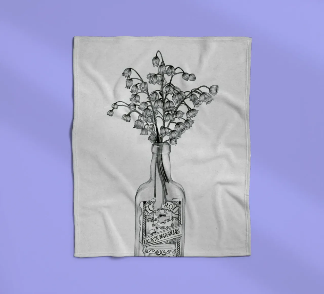 Les Fleurs 3 coperta in pile da The White Deer