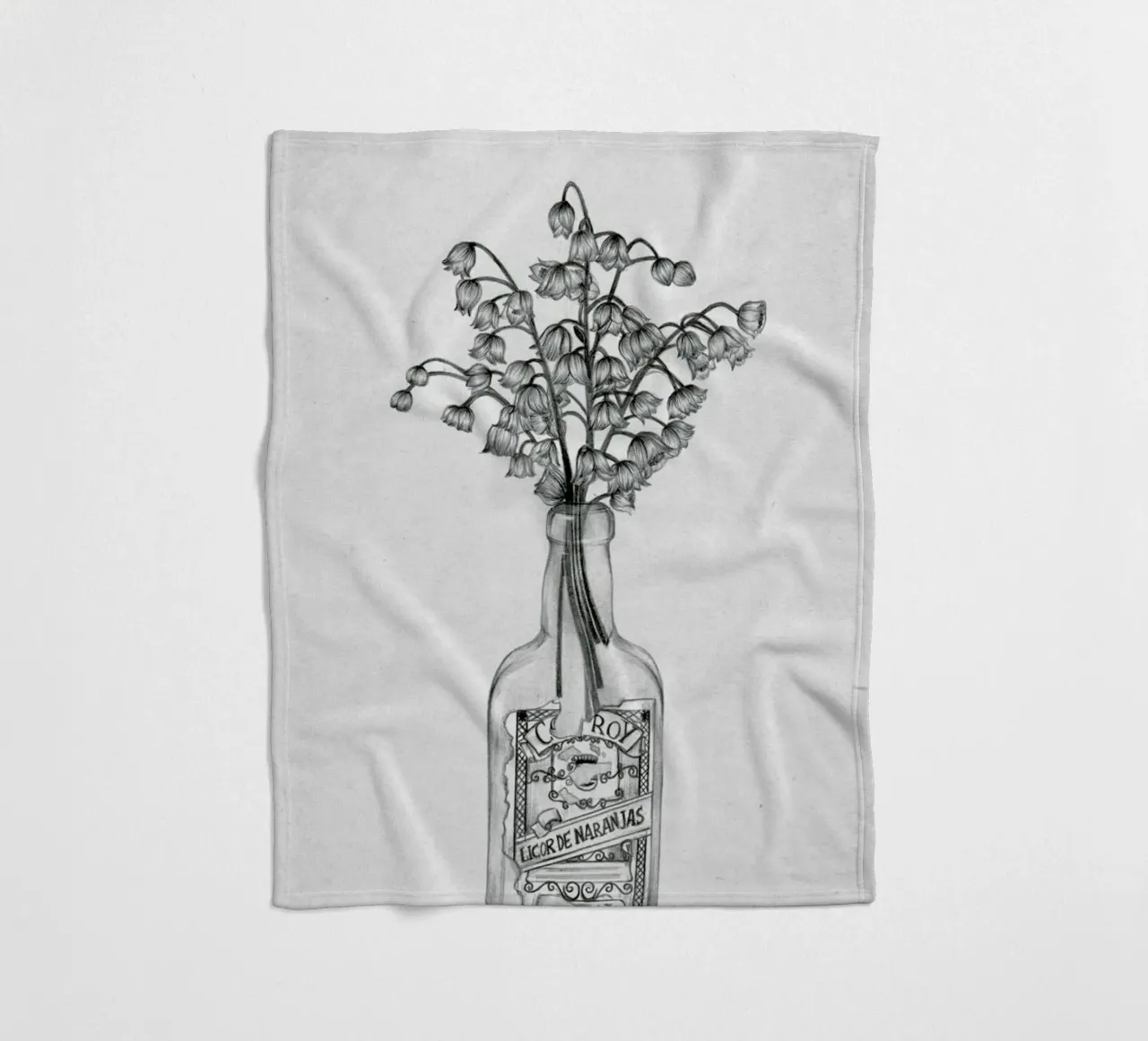 Les Fleurs 3 coperta in pile da The White Deer