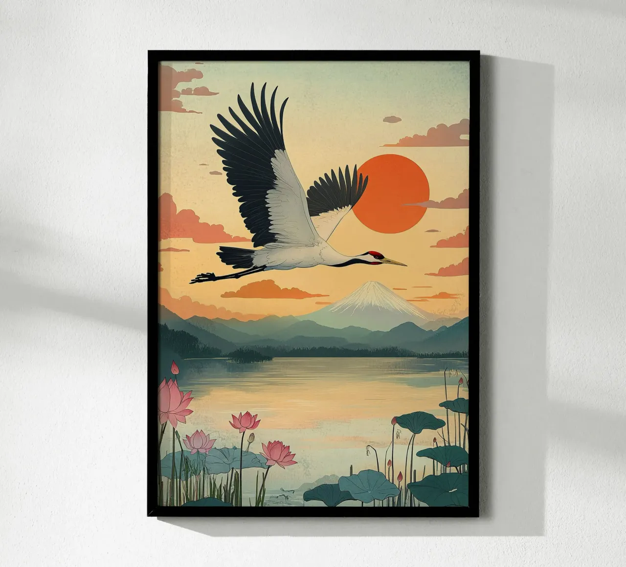 Le ali del cielo poster con telaio in alluminio da Ukiyo Visions
