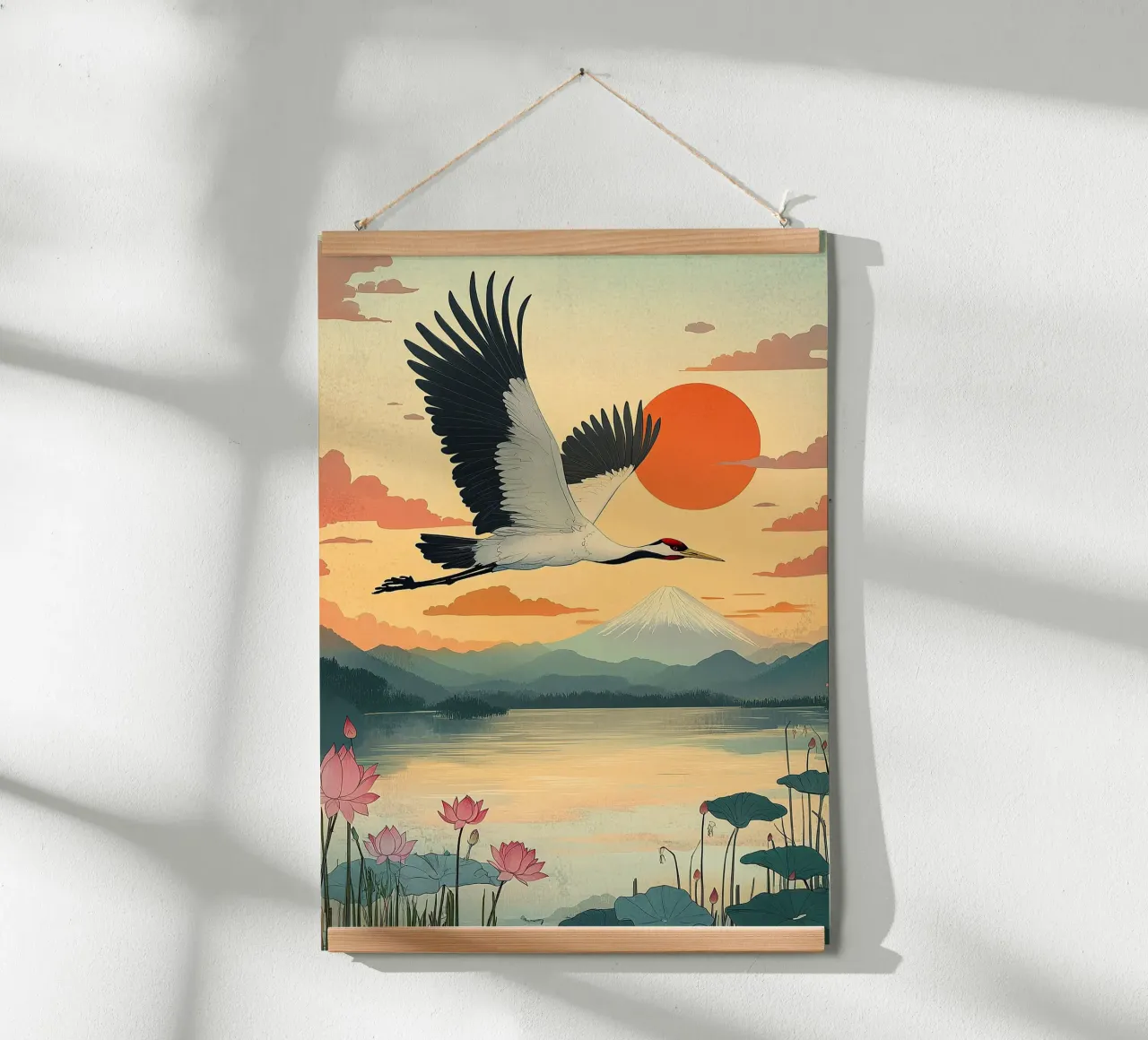 Le ali del cielo poster con telaio in alluminio da Ukiyo Visions