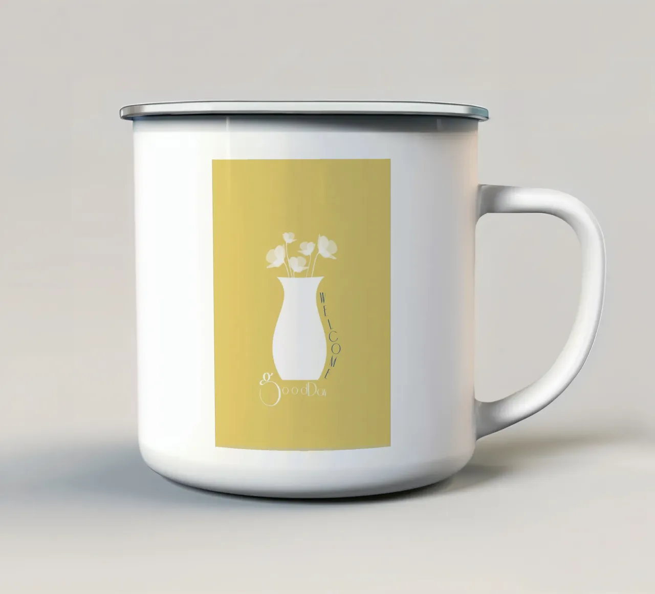 welcome good day tazza in smalto da natural neutral