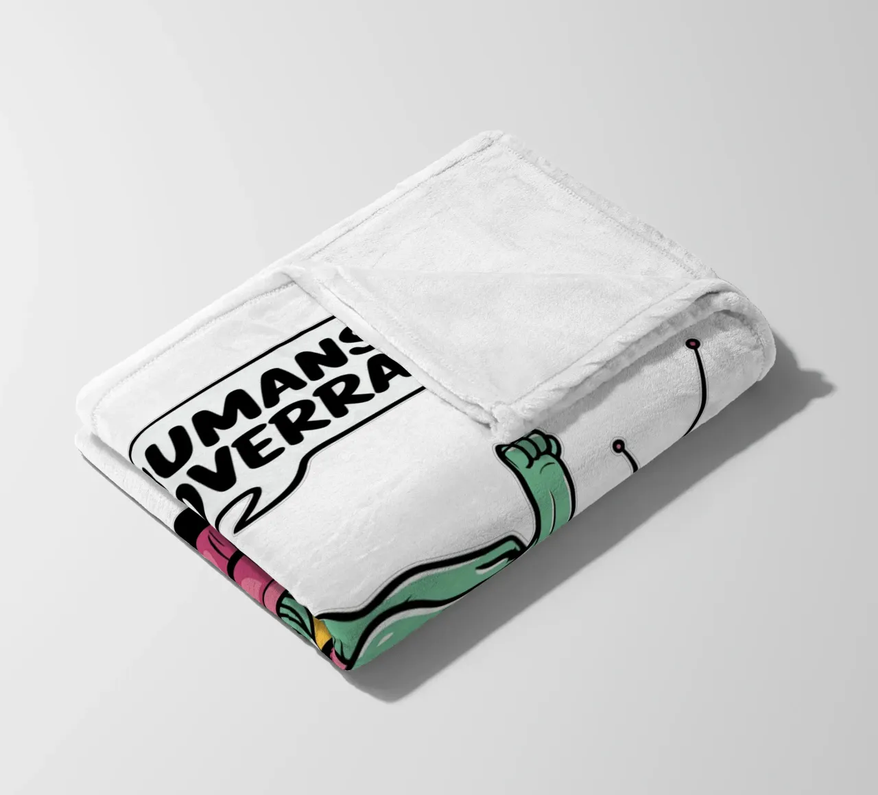 Humans are overrated fleece blanket by edsonramosart