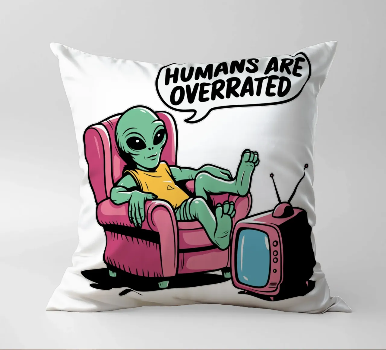 Humans are overrated cuscino da edsonramosart