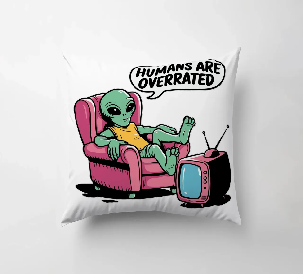 Humans are overrated cuscino da edsonramosart