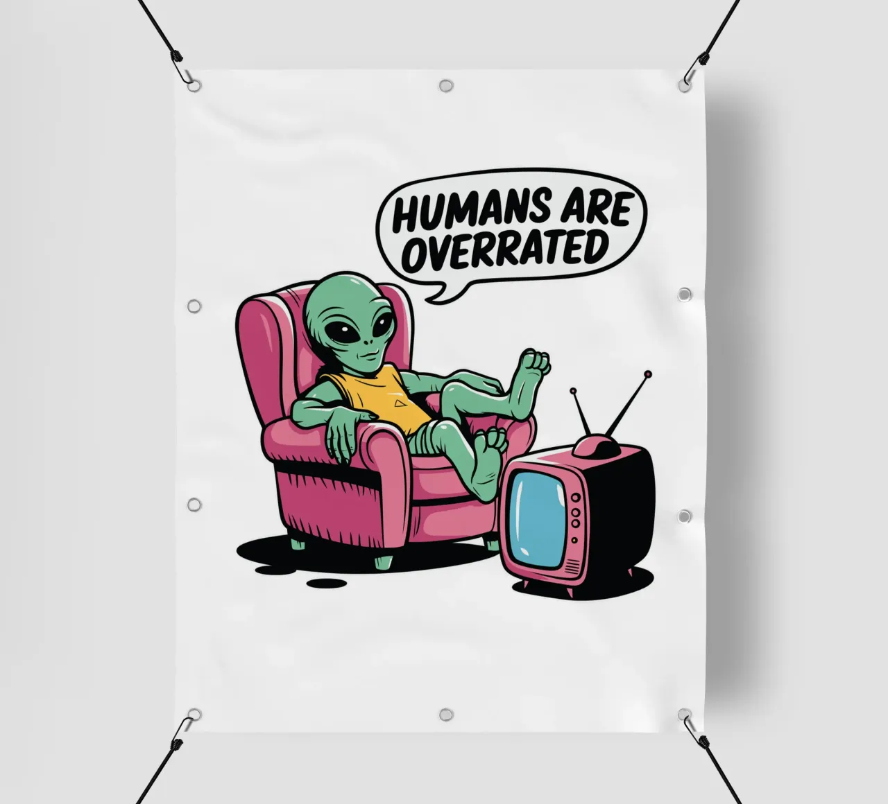 Humans are overrated telo in pvc da edsonramosart