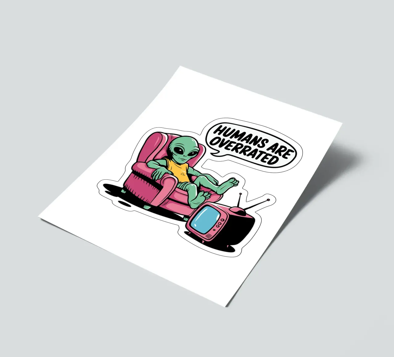 Humans are overrated Stickerbogen von edsonramosart