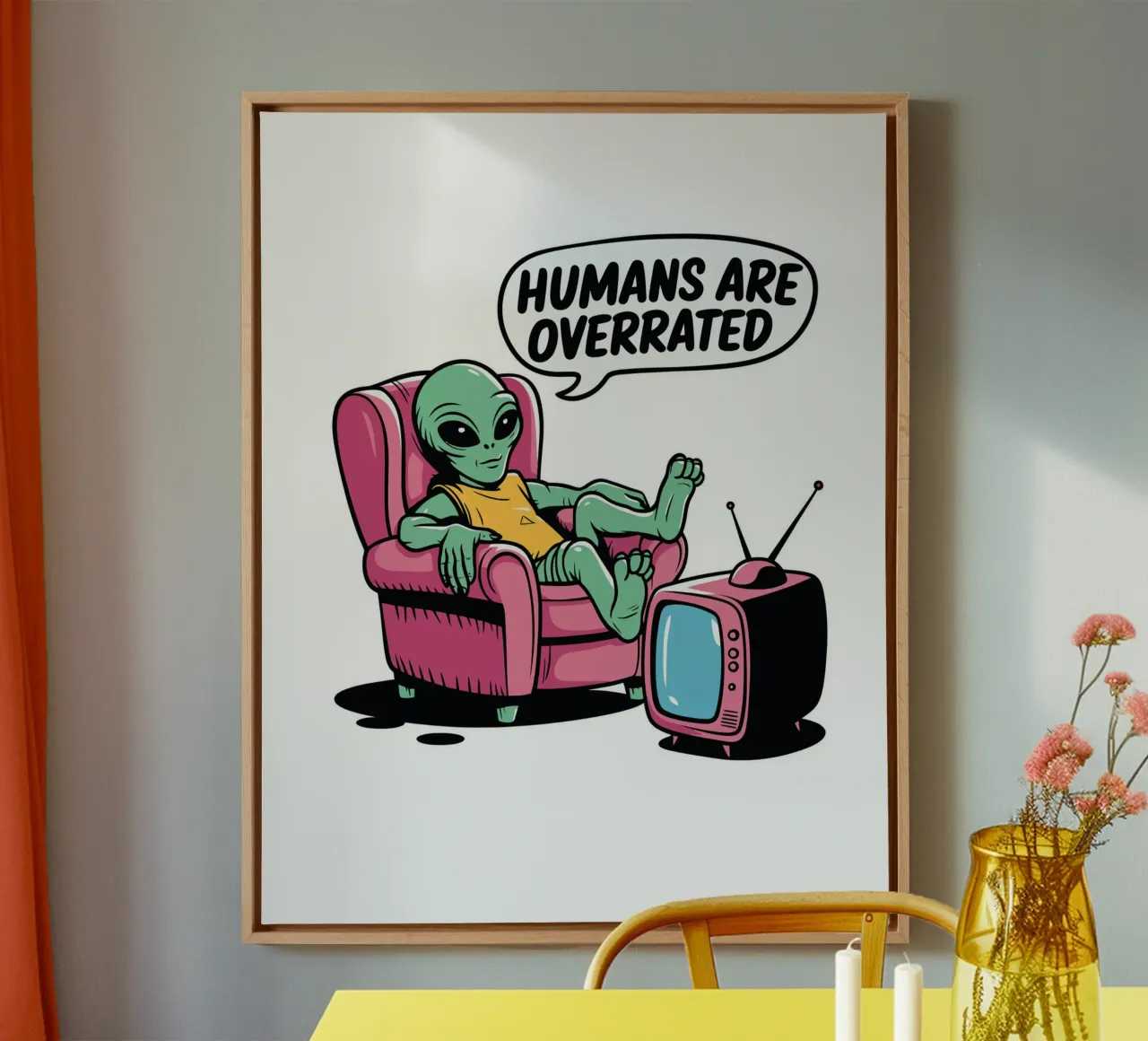 Humans are overrated canvas by edsonramosart