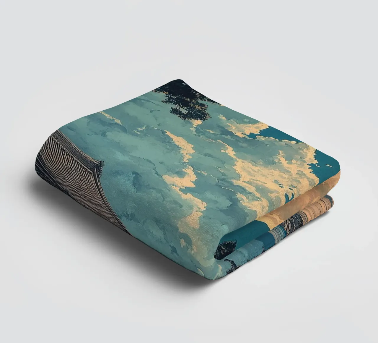 Japanese art print "Shadow in the moonlight" towel by Ukiyo Visions