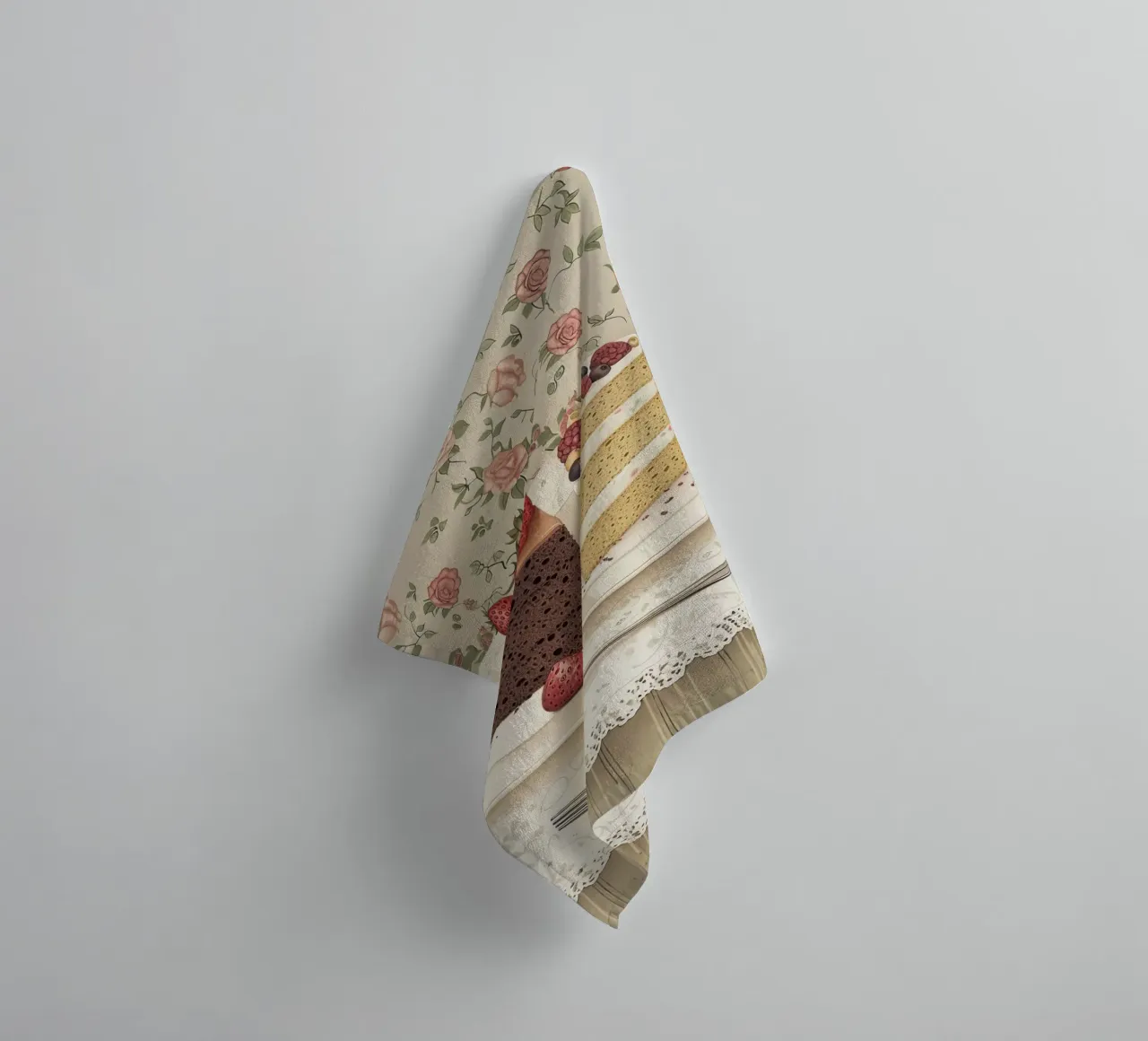 Eine Geschichte von zwei Torten Handtuch von Rustic Grace Studio 02