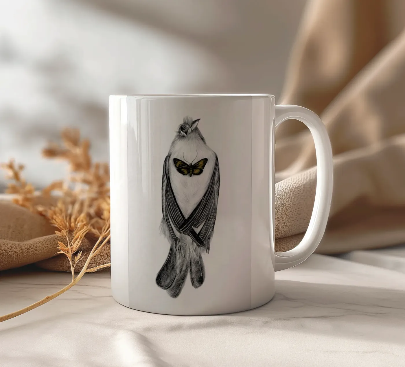 Resurrect 1 ceramic mug by The White Deer