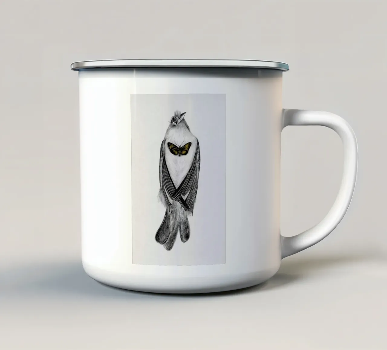 Resurrect 1 enamel mug by The White Deer
