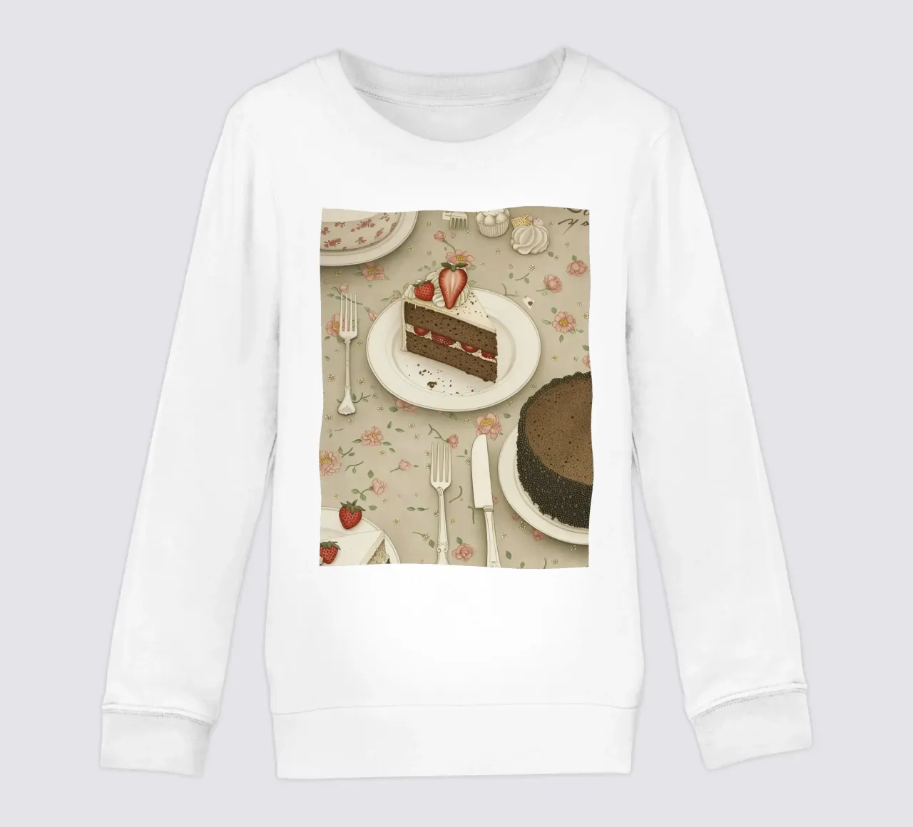 Ein Stückchen Köstlichkeit Kinder Sweatshirt von Rustic Grace Studio 02
