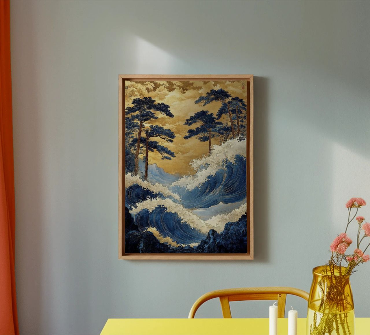 Japanese art print "Waves of summer" canvas by Ukiyo Visions