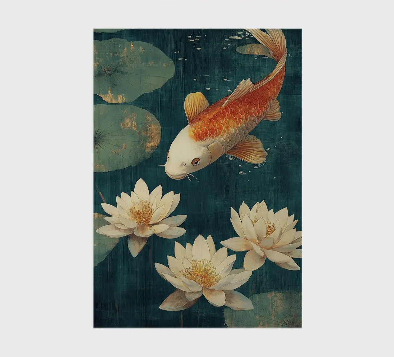 Japanese art print: The Koi notebook by Ukiyo Visions