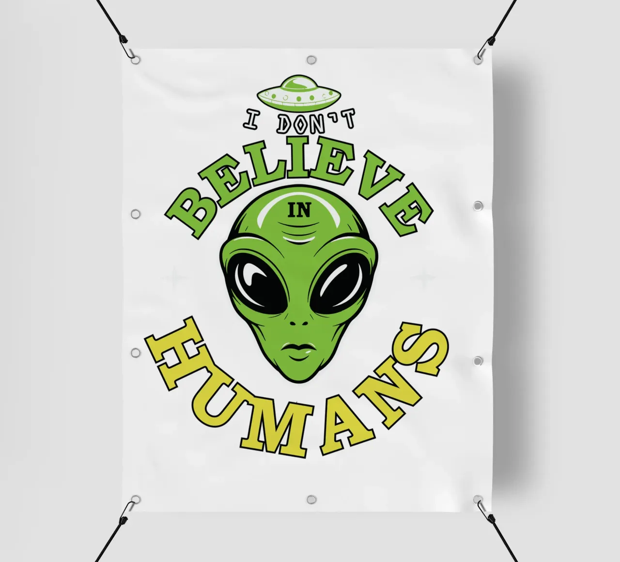I Don't Believe in Humans telo in pvc da edsonramosart