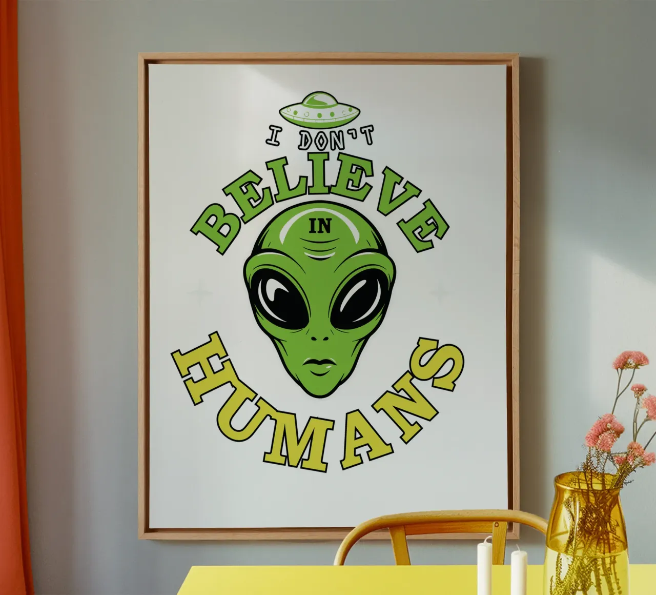 I Don't Believe in Humans canvas by edsonramosart