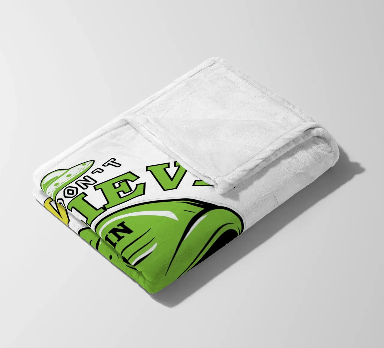 I Don't Believe in Humans fleece blanket by edsonramosart