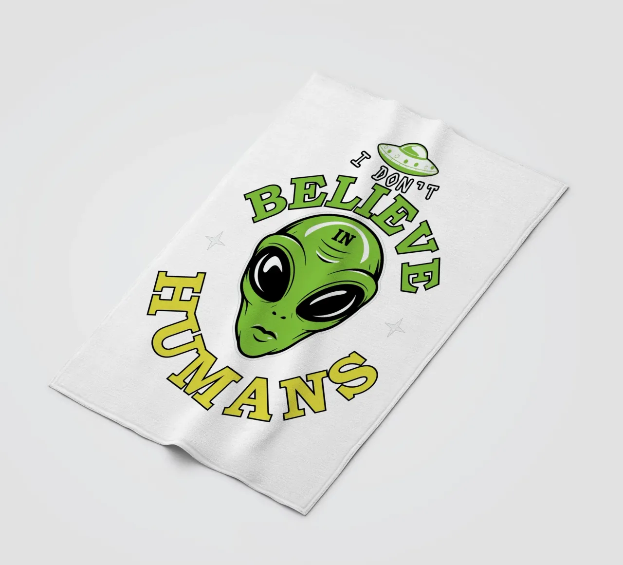 I Don't Believe in Humans fleece blanket by edsonramosart