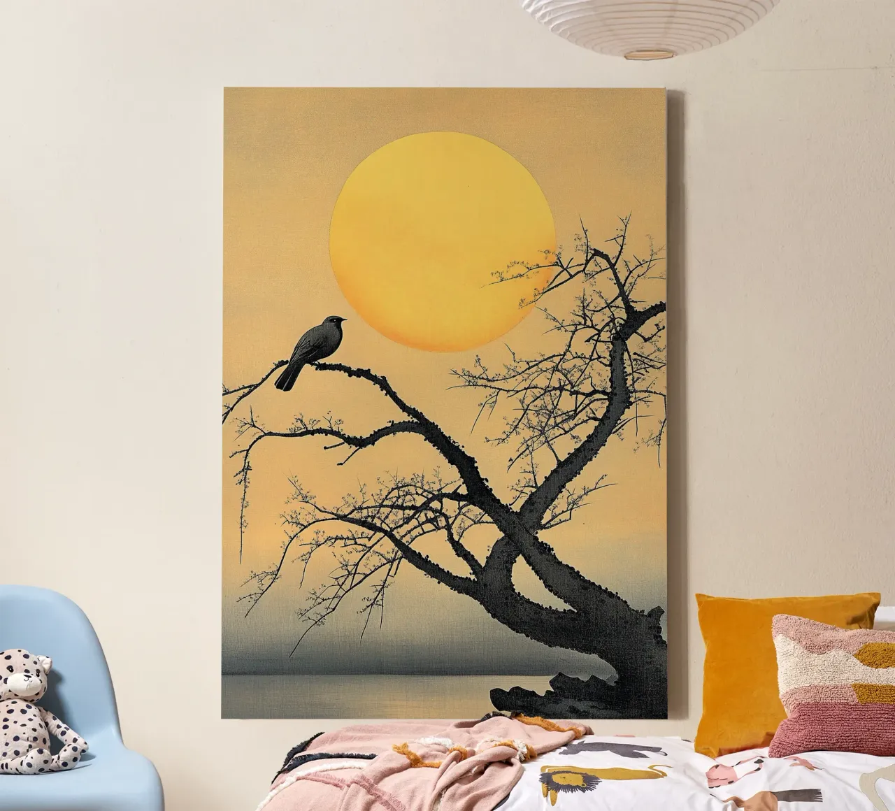 Tussen hemel en aarde canvas met Baklijst van Ukiyo Visions