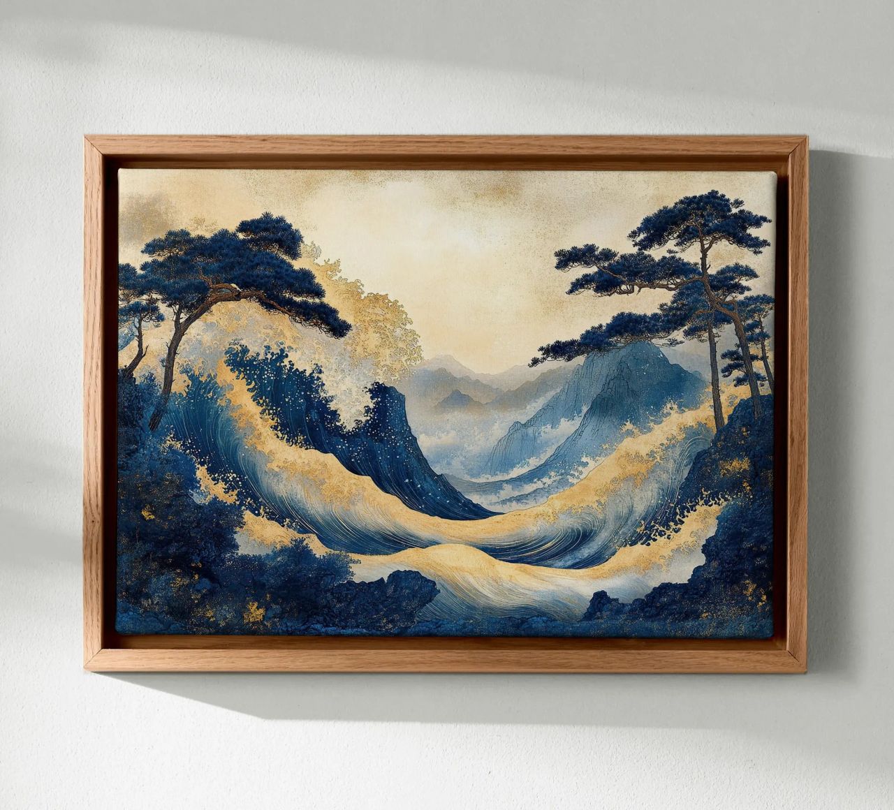 Impression d'art japonaise "Vagues dorées de l'été toile de Ukiyo Visions