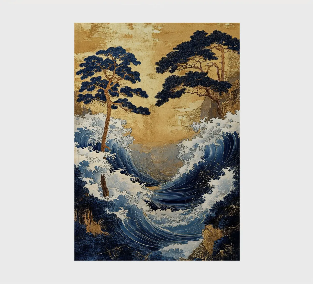 Japanese art print "The Waves of Time" notebook by Ukiyo Visions