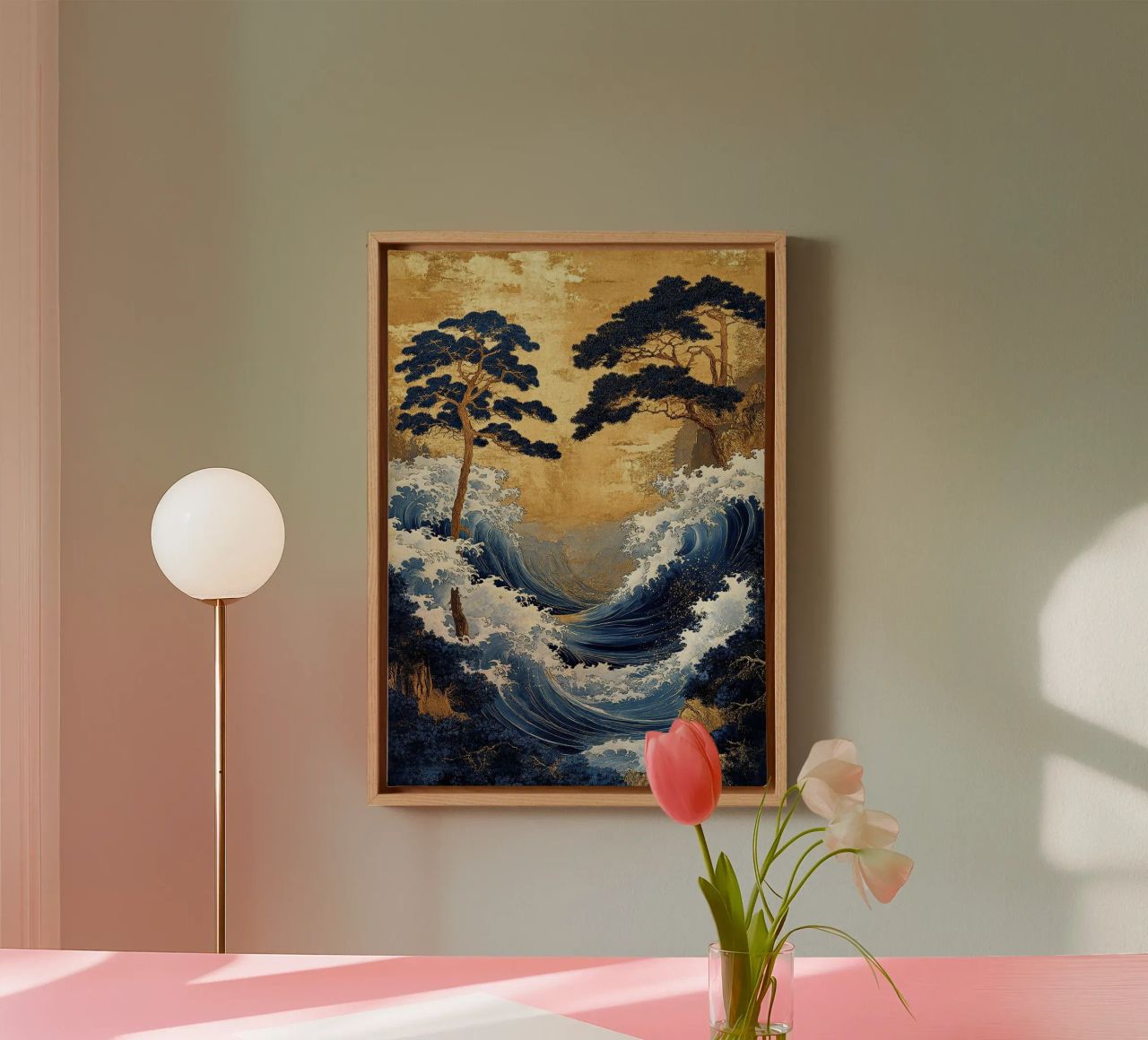Impression d'art japonaise "Les vagues du temps toile de Ukiyo Visions