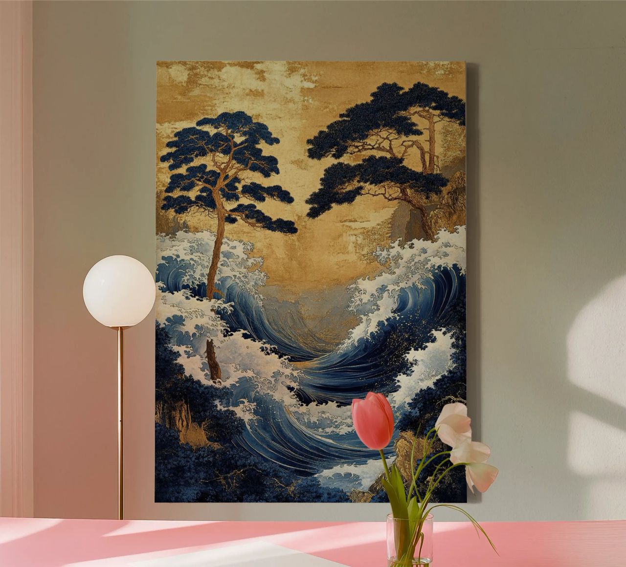 Impression d'art japonaise "Les vagues du temps toile de Ukiyo Visions