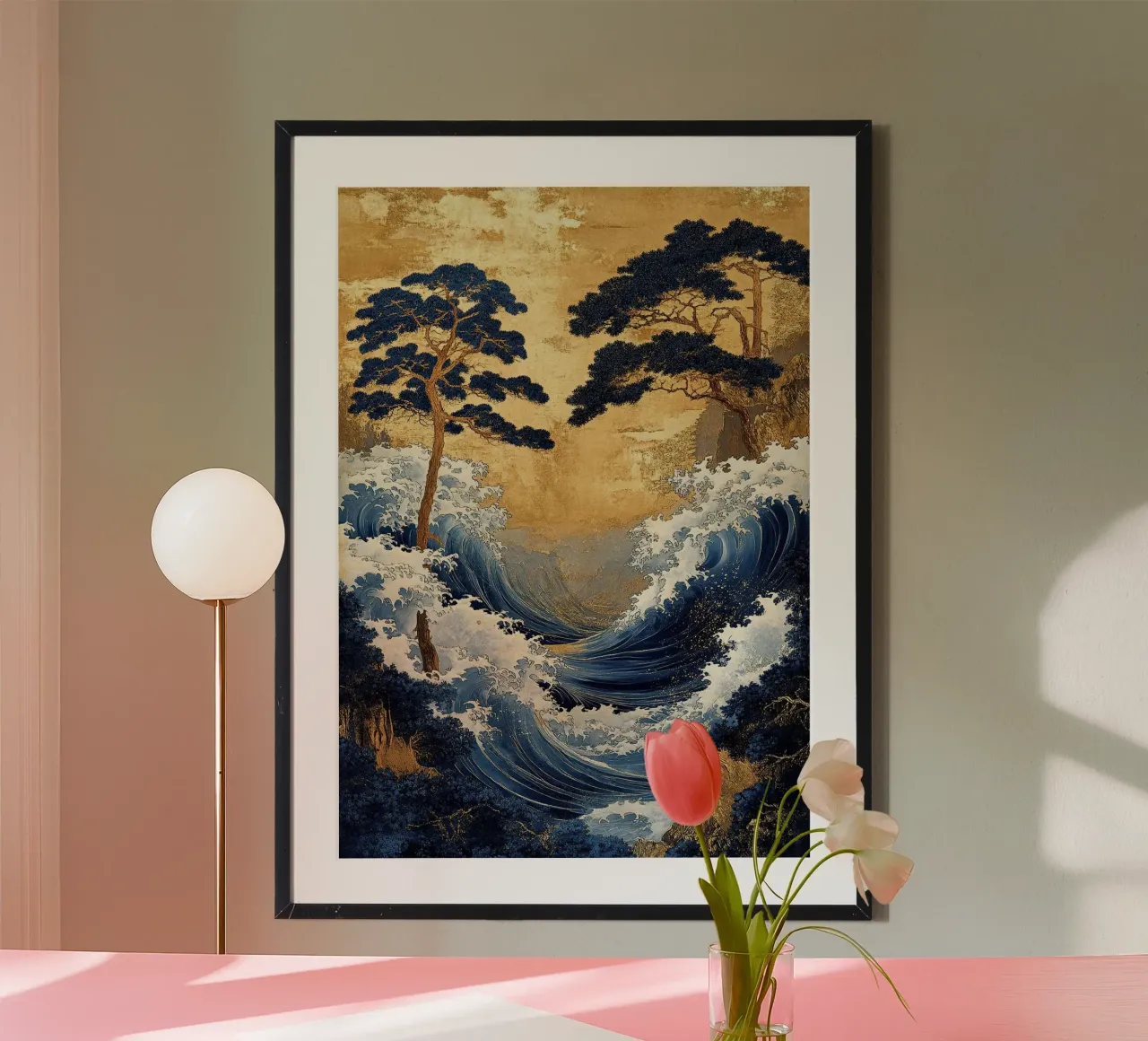 Japanese art print "The Waves of Time" poster by Ukiyo Visions