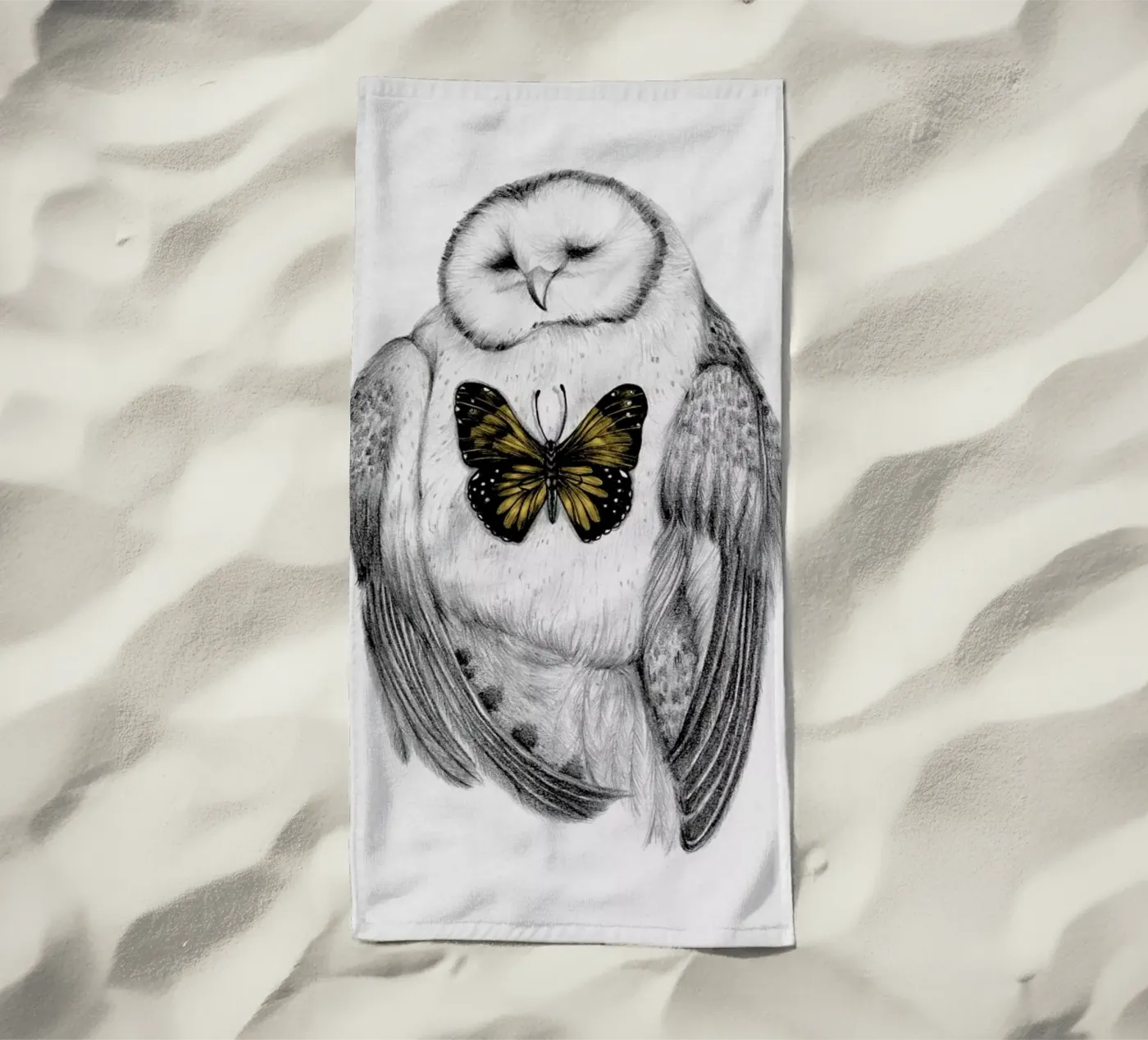 Resurrect 2 beach towel by The White Deer