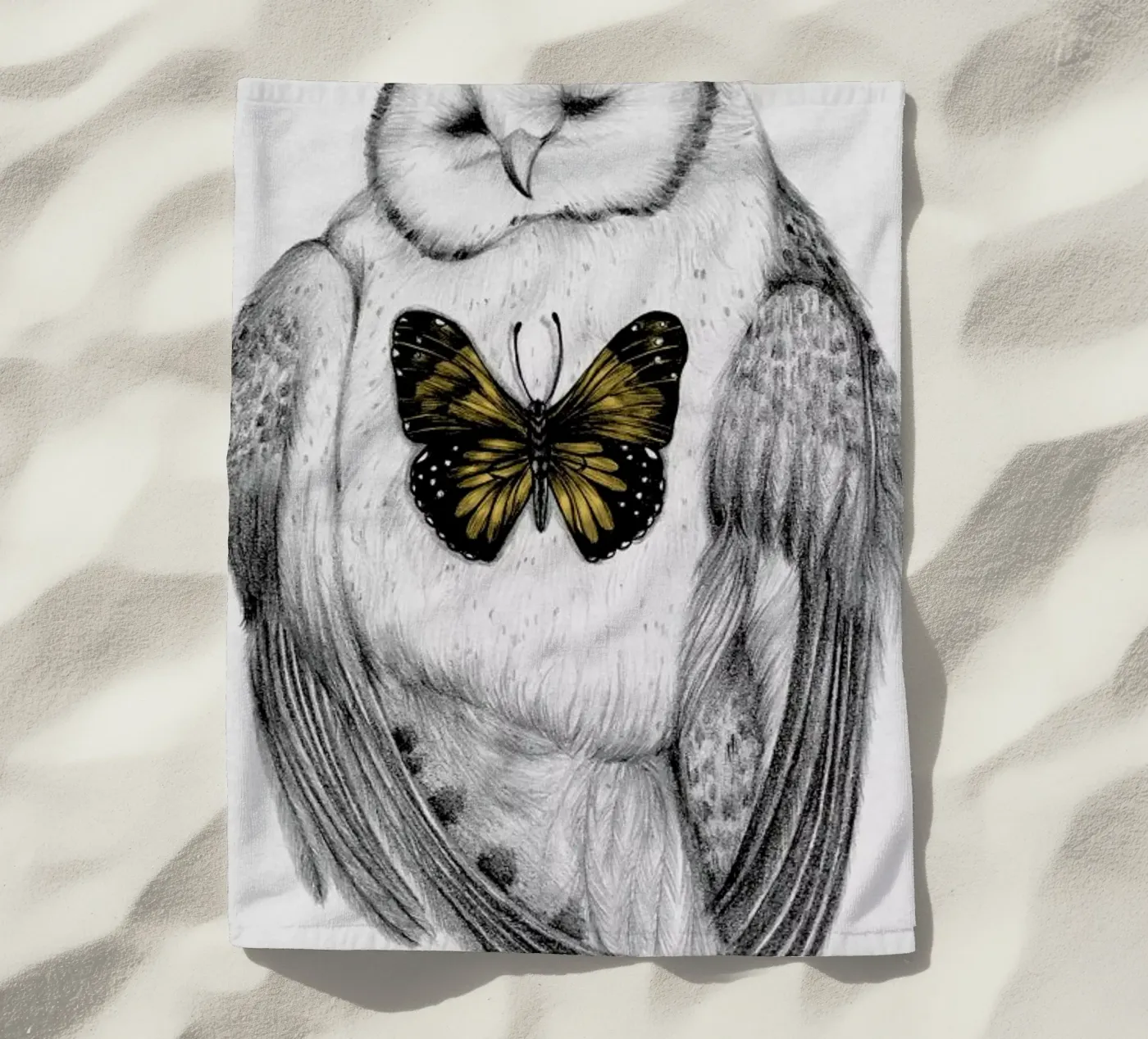 Resurrect 2 beach towel by The White Deer