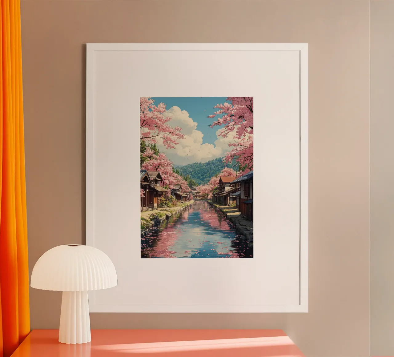 Stampa d'arte giapponese - Sinfonia di fiori poster con telaio in alluminio da Ukiyo Visions