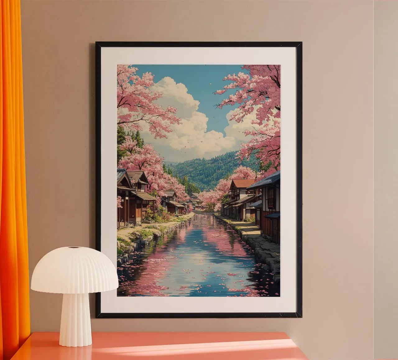 Stampa d'arte giapponese - Sinfonia di fiori poster con telaio in alluminio da Ukiyo Visions