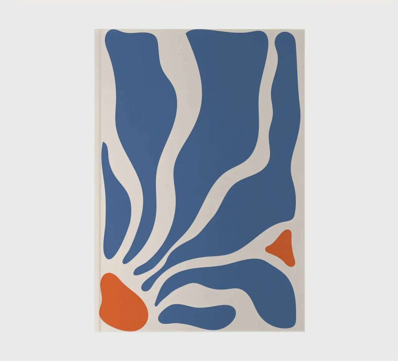 Abstract waves - blue and orange design notebook by Whole©