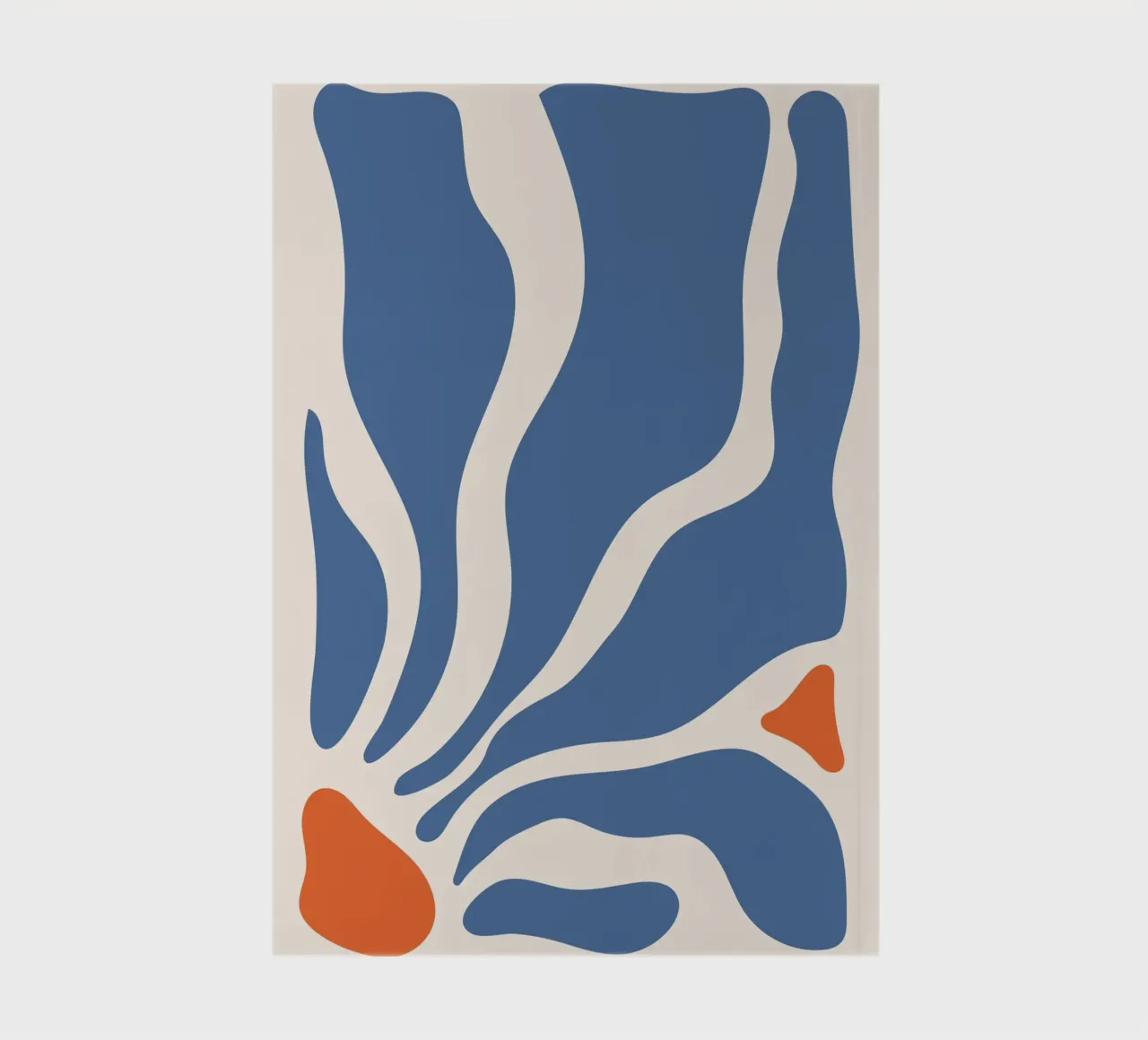 Abstract waves - blue and orange design notebook by Whole©
