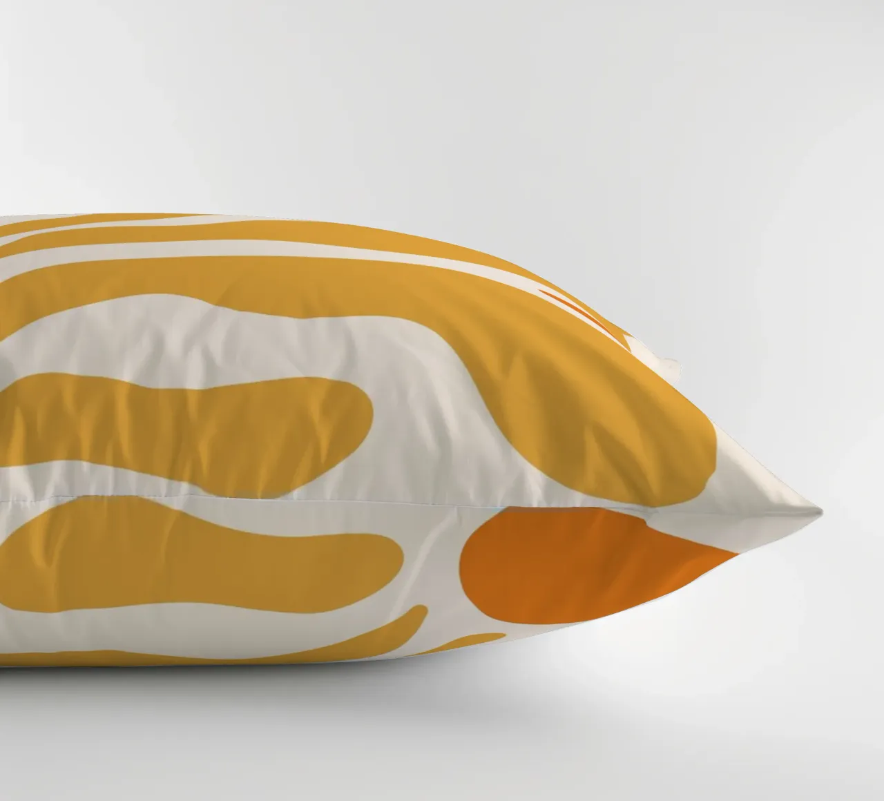 Linee astratte - design giallo-arancio cuscino da Whole©