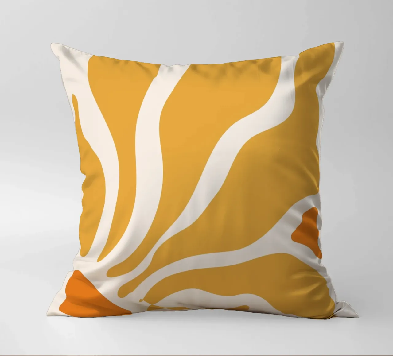Linee astratte - design giallo-arancio cuscino da Whole©