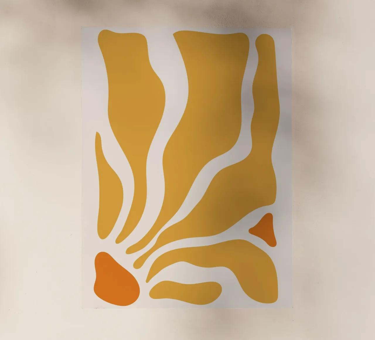 Linee astratte - design giallo-arancio pellicola backlit da Whole©