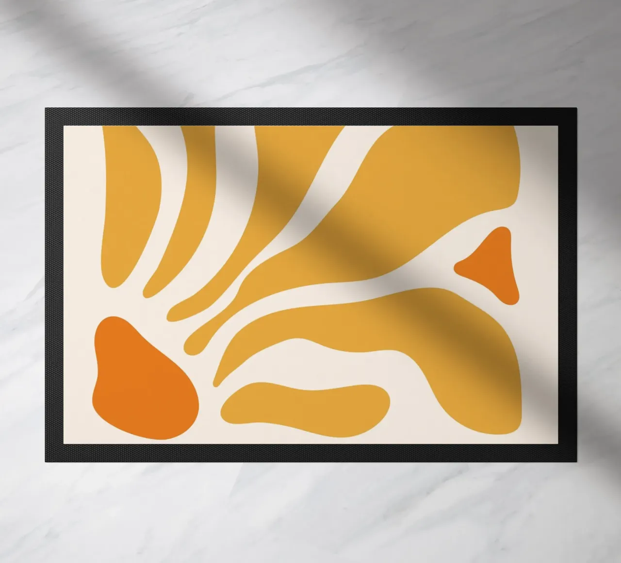 Linee astratte - design giallo-arancio zerbino da Whole©