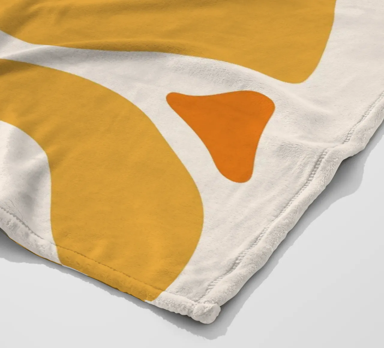 Linee astratte - design giallo-arancio coperta in pile da Whole©