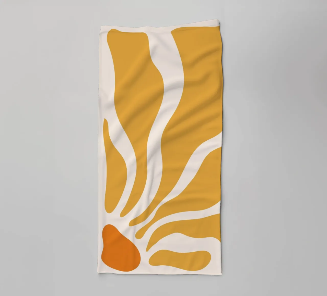 Linee astratte - design giallo-arancio asciugamano da bagno da Whole©