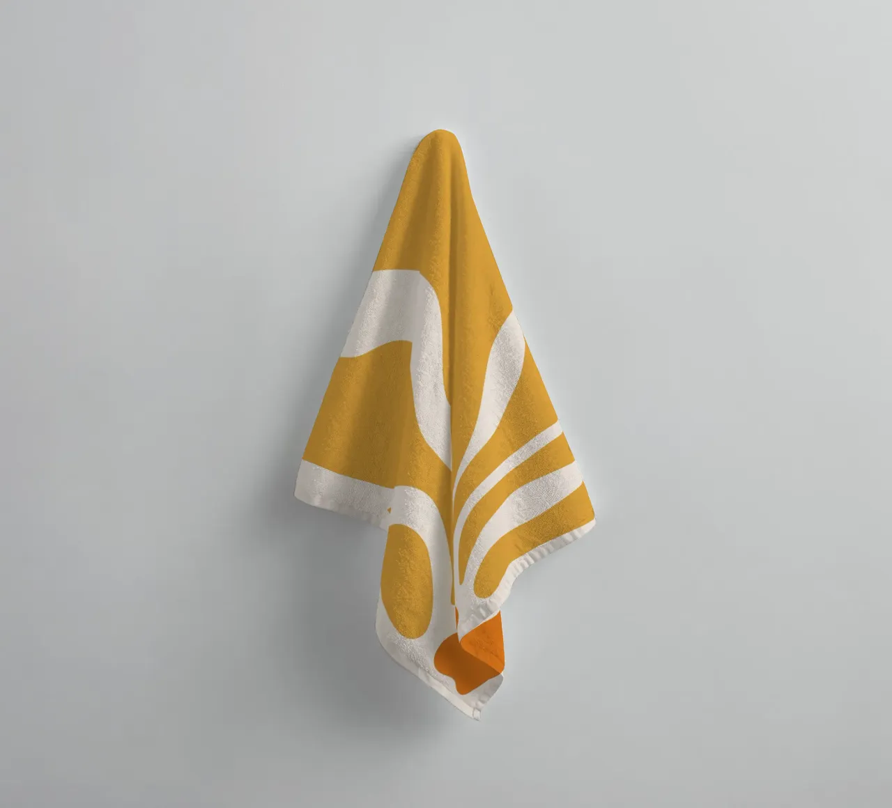 Linee astratte - design giallo-arancio asciugamano da bagno da Whole©