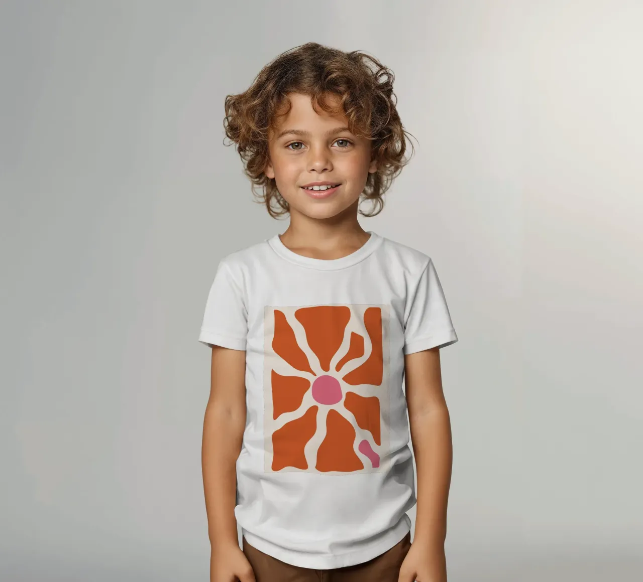 Astrazione vivace - arte rosa-arancio t-shirt bambini da Whole©