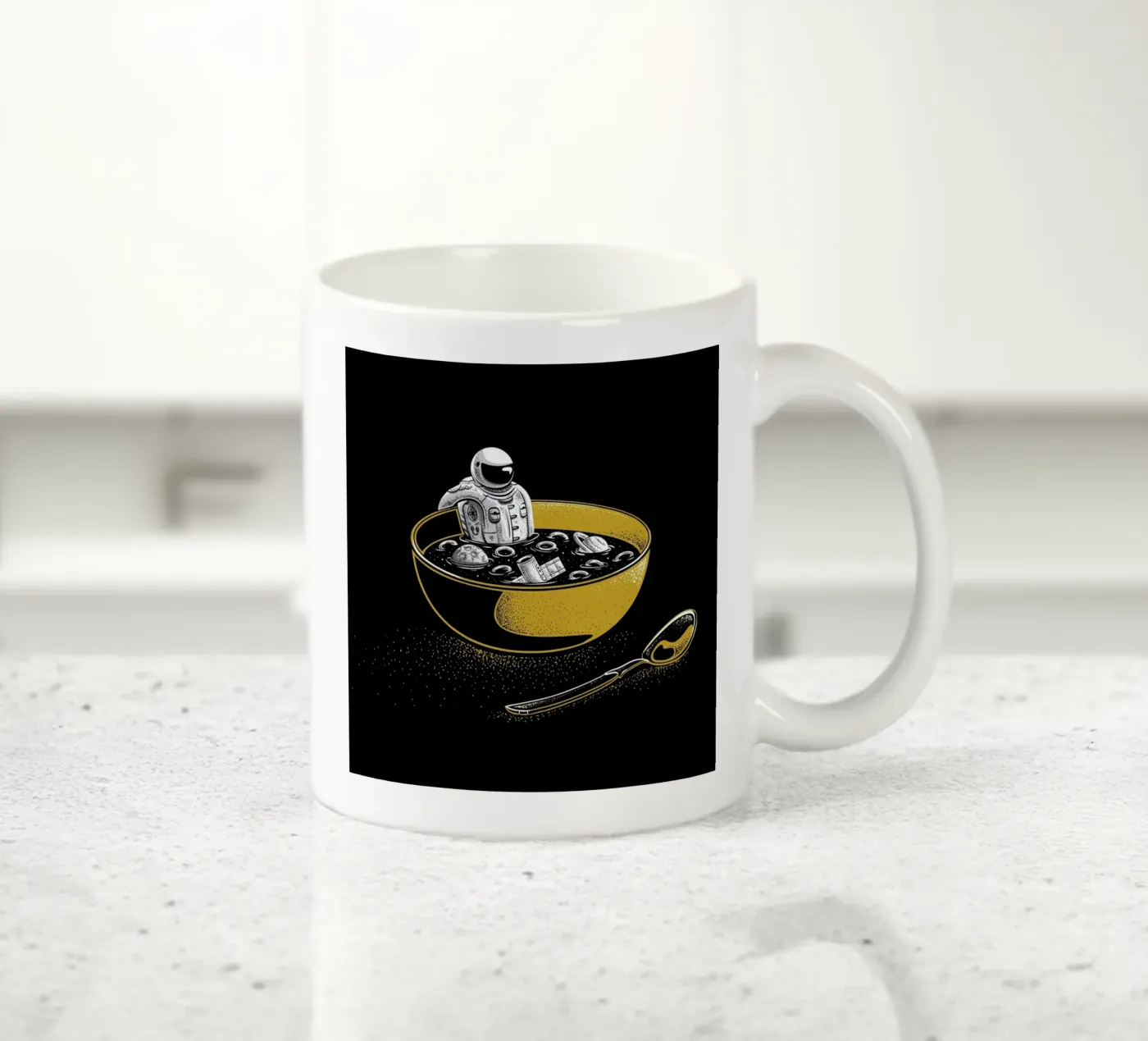 Space Flakes ceramic mug by Robert Richter