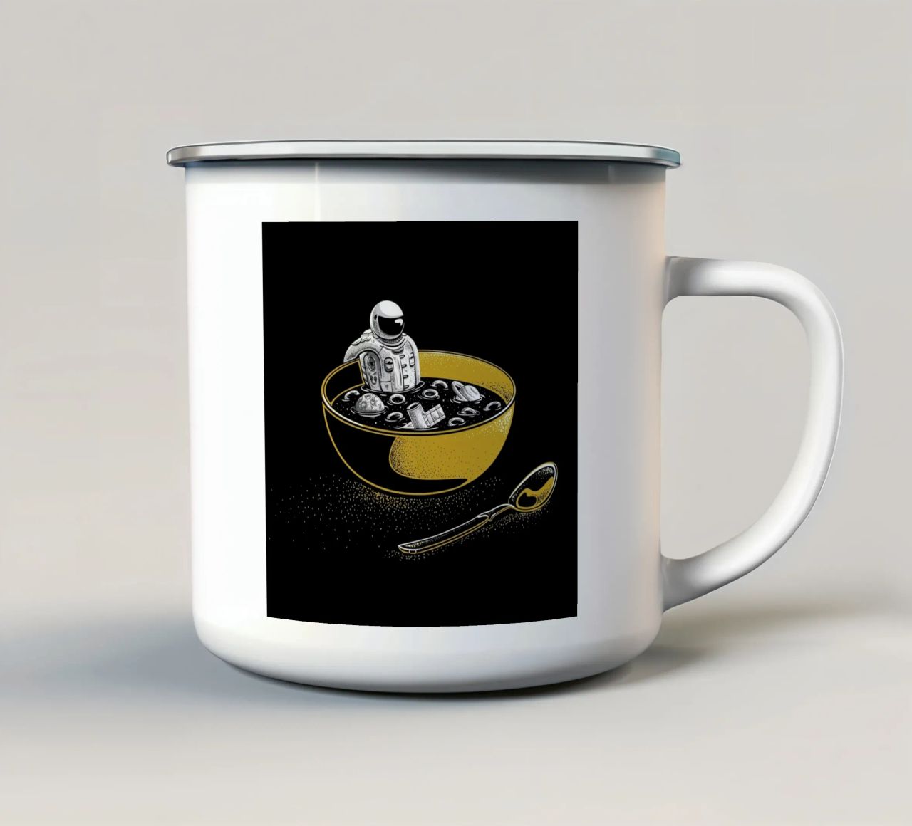Space Flakes tazza in smalto da Robert Richter