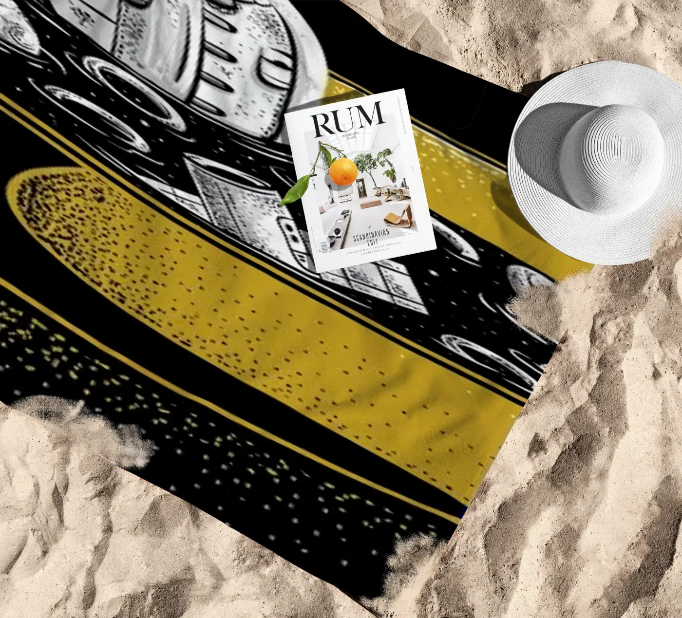 Space Flakes strandhanddoek van Robert Richter