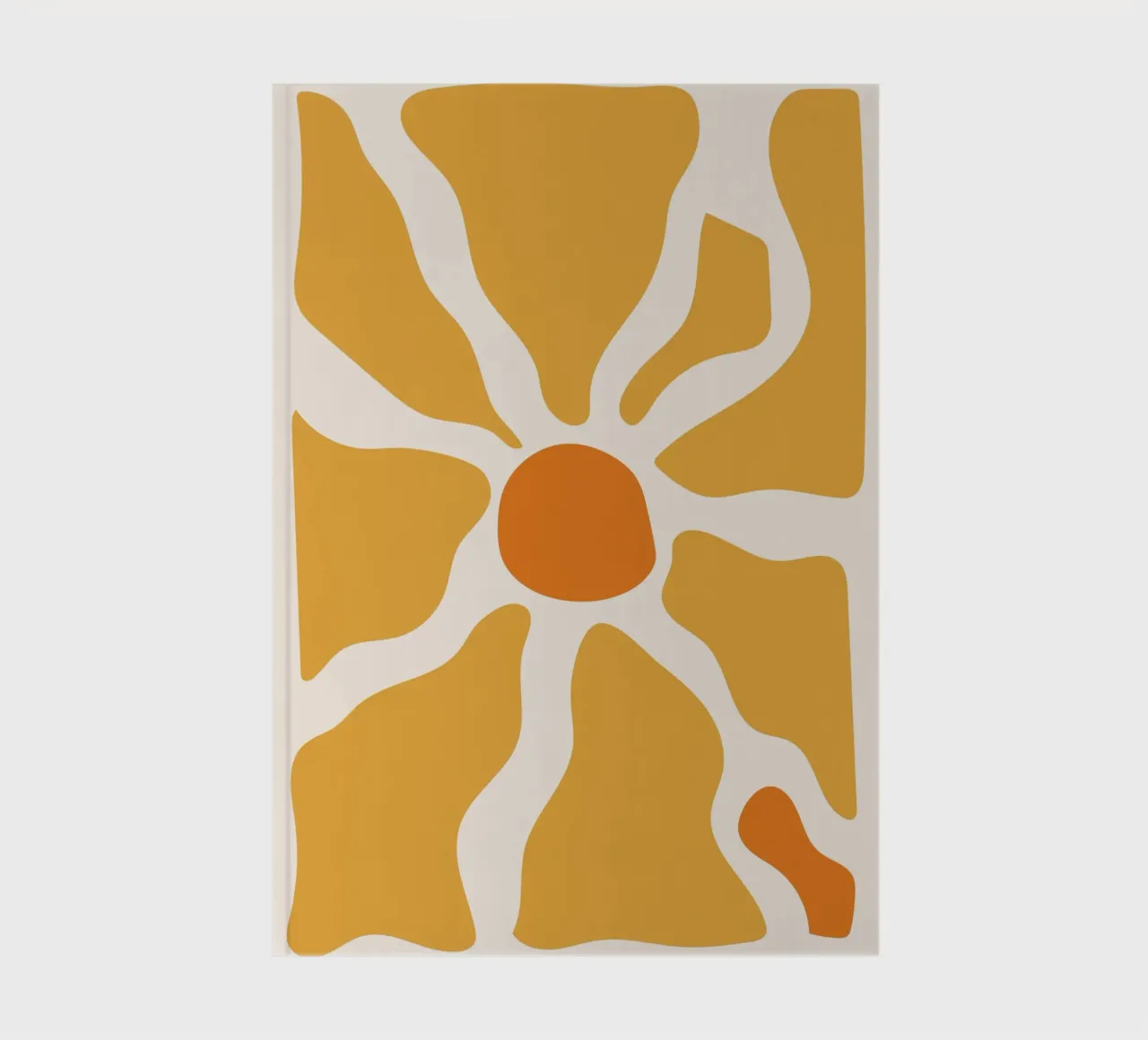 Un design rayonnant - l'art jaune-orange carnet de notes de Whole©